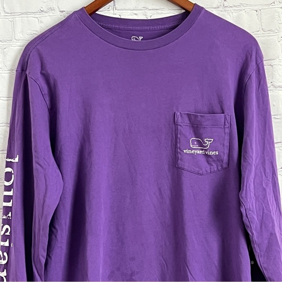 Vineyard Vines University Of Louisiana T-Shirt Long Sleeve Purple Men’s - Picture 2 of 9